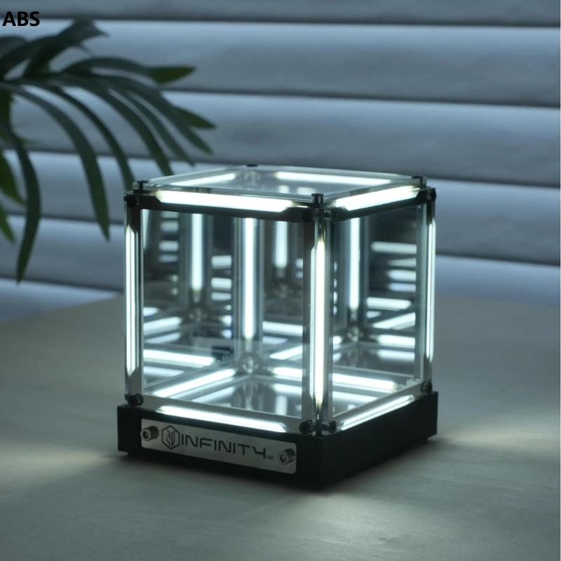Tech Lighting Accessories - ไฟกลางคืนสร้างสรรค์รูปทรงไฮเปอร์คิวบ์สี่มิติ สำหรับตกแต่งโต๊ะเล่นเกม พร้อมแสงไฟบรรยากาศ เทคโนโลยีสำหรับเกมมิ่ง อุปกรณ์เสริมสำหรับเกมเมอร์