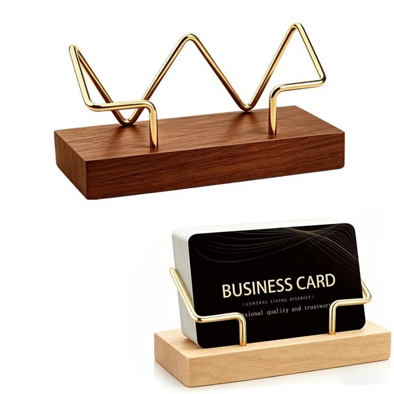 Tech Accessories For Office Desk - 【A8】ที่ใส่นามบัตรไม้ ที่จัดระเบียบ ที่วางโชว์บนโต๊ะทำงาน อุปกรณ์จัดเก็บของใช้ในบ้าน