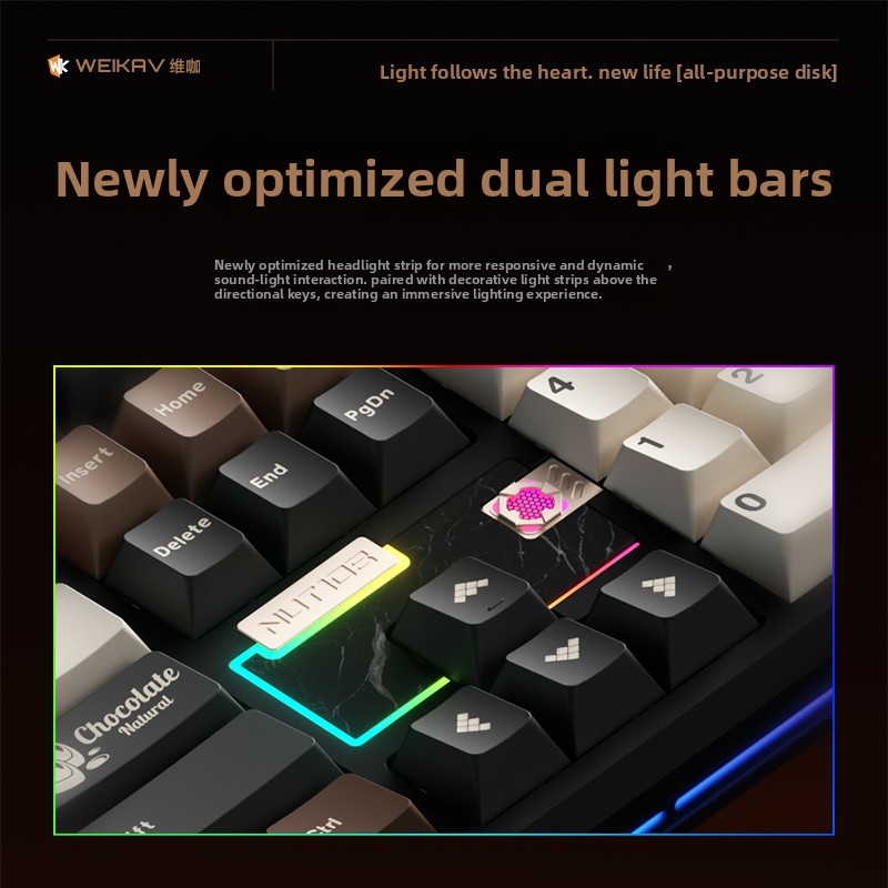 คีย์บอร์ดกลไก WEIKAV NUT108 โค - Tech Gaming Accessories บทวิจารณ์และราคา