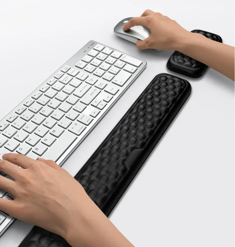 แผ่นรองข้อมือและคีย์บอร์ดแบบนว - Keyboard Wrist Pad Leather บทวิจารณ์และราคา