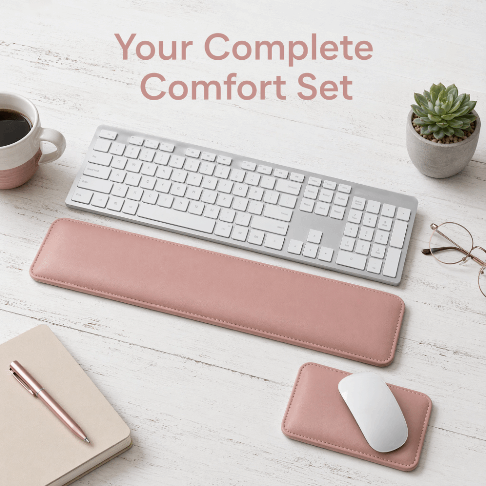 แผ่นรองเมาส์หนังแบบพกพาขนาดใหญ - Keyboard Wrist Pad Leather บทวิจารณ์และราคา