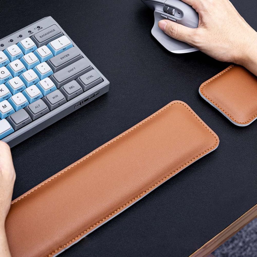 แผ่นรองเมาส์หนังแบบพกพาขนาดใหญ - Keyboard Wrist Pad Leather บทวิจารณ์และราคา