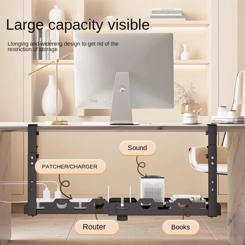 ชั้นวางของใต้โต๊ะแบบยืดหดได้ ถ - Tech Accessories For Office Desk บทวิจารณ์และราคา